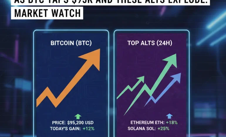 Crypto Markets Add $110 Billion as BTC Taps $95K and These Alts Explode: Market Watch