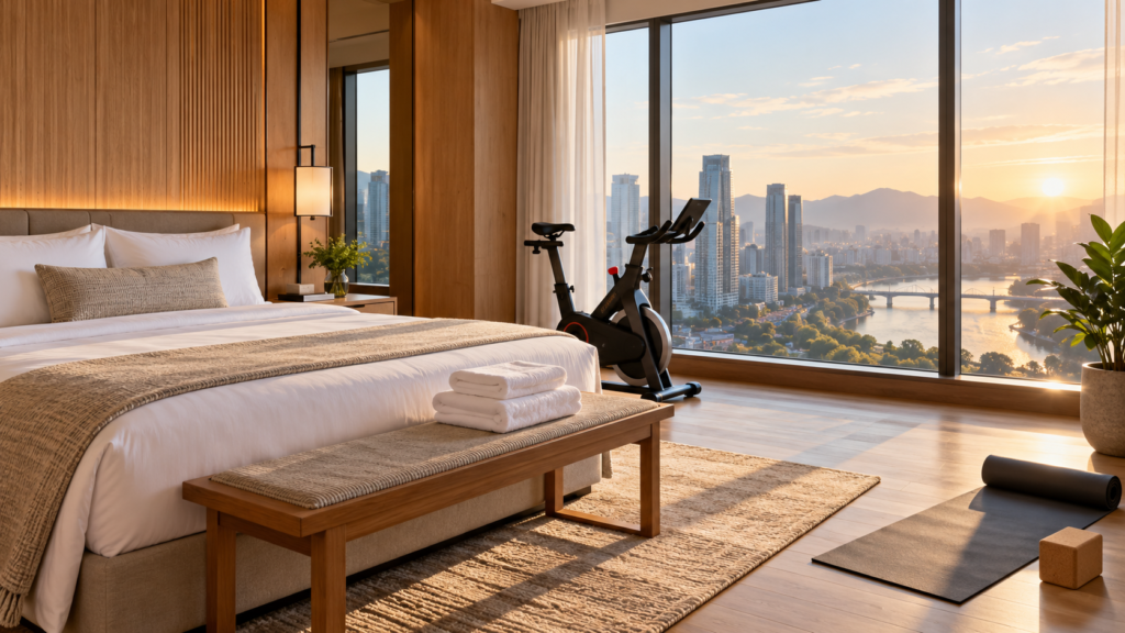 Hotel Wellness Rooms Are Turning Travel Into a Portable Fitness Routine