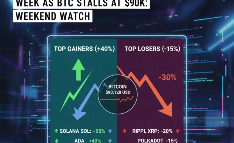 Top Crypto Gainers and Losers This Week as BTC Stalls at $90K: Weekend Watch